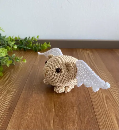 Porquinho da Índia Amigurumi de Crochê com Asinhas