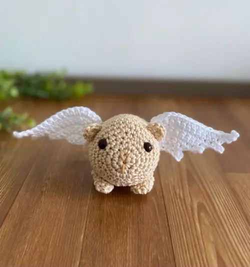 Porquinho da Índia Amigurumi de Crochê com Asinhas