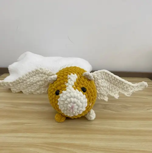 Porquinho da Índia com Asinhas amigurumi de crochê personalizado