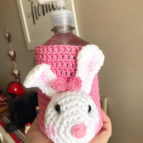 Porta Álcool Gel de Mesa Amigurumi de crochê decoração artesa