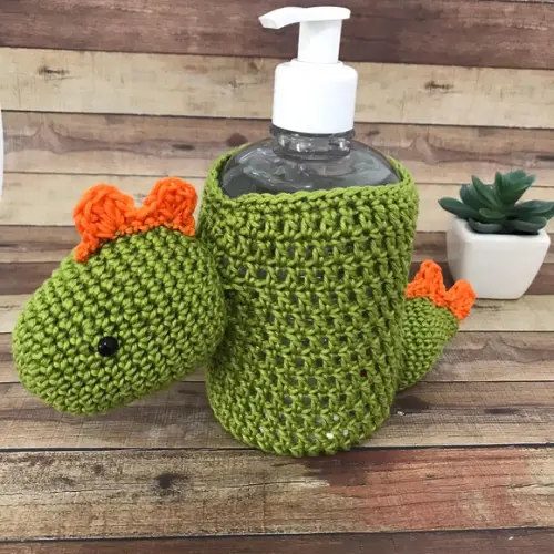 Porta Álcool Gel de Mesa Amigurumi de crochê decoração artesanal bebê