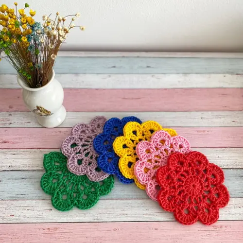 Porta Copos em Crochê presente artesanal decoração