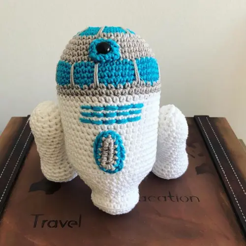 R2-D2 Star Wars Amigurumi de crochê presente feito à mão