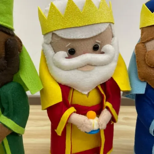 Reis Magos e Bastião de feltro decoração Festa Folia de Reis