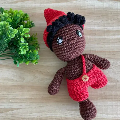 Saci Pererê amigurumi de Crochê presente artesanal folclore