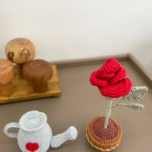 Rosa de Crochê presente feito à mão dia das mães