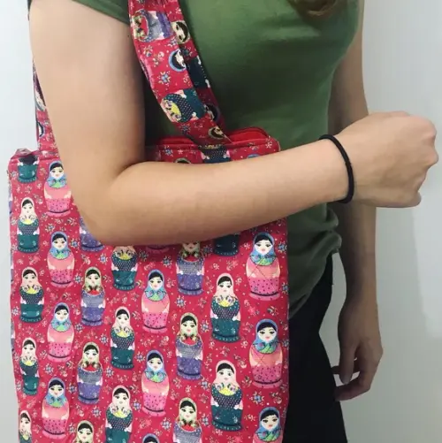 Sacola de Tecido com Zíper presente artesanal