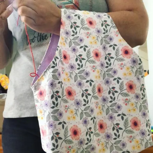 Sacola de Tecido presente crocheteiras feito à mão