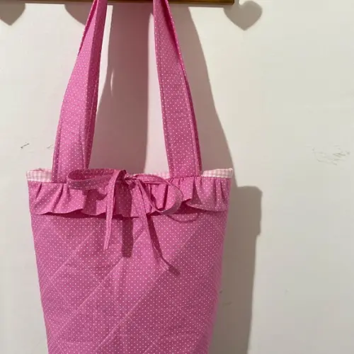Sacola Romântica com Babadinho presente feito à mão