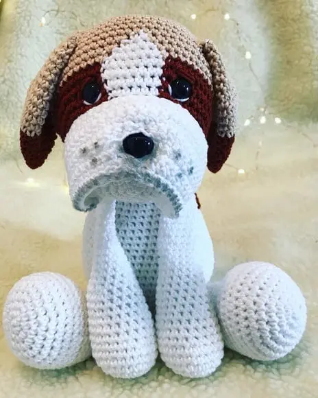 São Bernardo Amigurumi de crochê presente artesanal