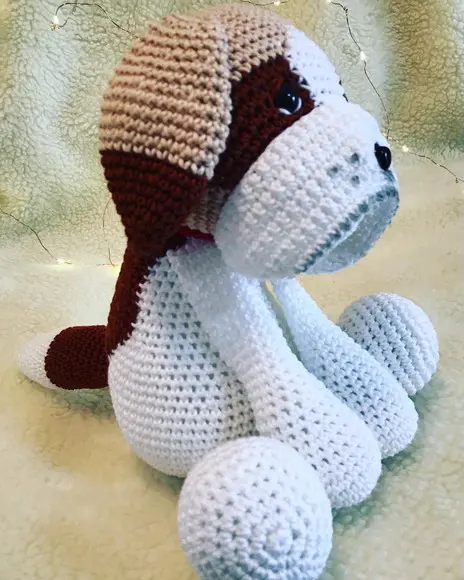 São Bernardo Amigurumi de crochê presente artesanal