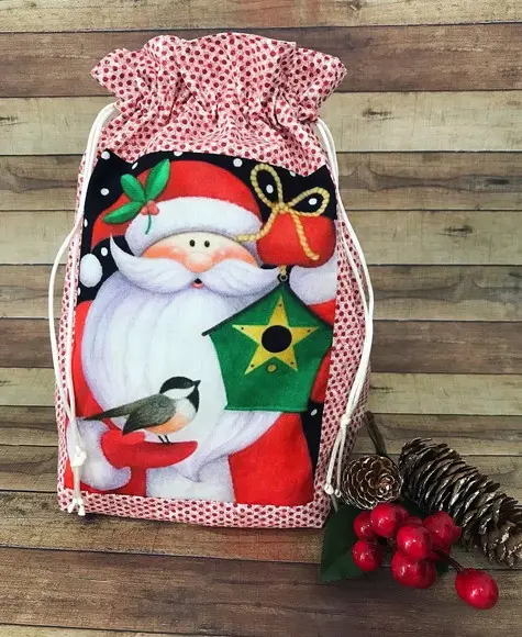 Saquinho Organizador de Tecido embalagem artesanal para Natal