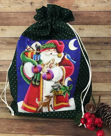 Saquinho Organizador de Tecido embalagem artesanal para Natal