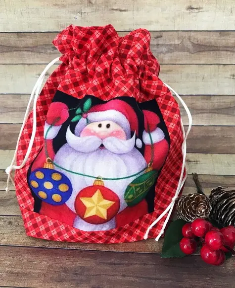 Saquinho Organizador de Tecido embalagem artesanal para Natal