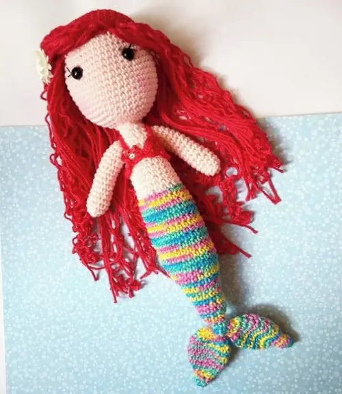 Sereia Amigurumi de crochê presente feito à mão para crianças