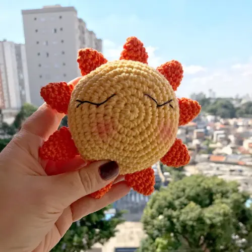 Sol Amigurumi de crochê presente artesanal para bebês