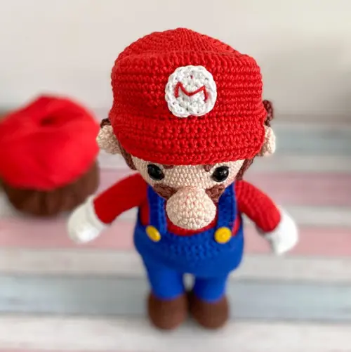 Super Mario Bros amigurumi de crochê presente artesanal para cri