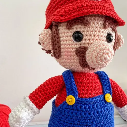 Super Mario Bros amigurumi de crochê presente artesanal para cri