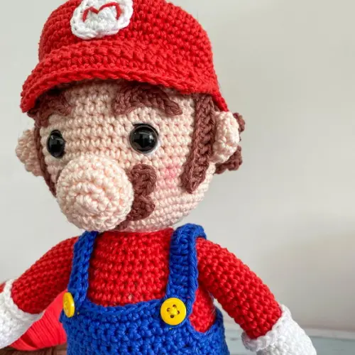 Super Mario Bros amigurumi de crochê presente artesanal para cri