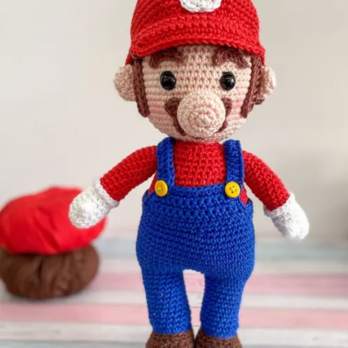 Super Mario Bros amigurumi de crochê presente artesanal para crianças