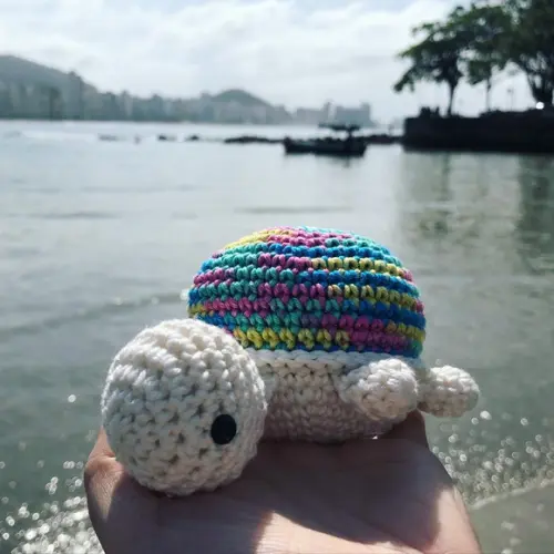 Tartaruga Amigurumi de crochê presente artesanal para crianças