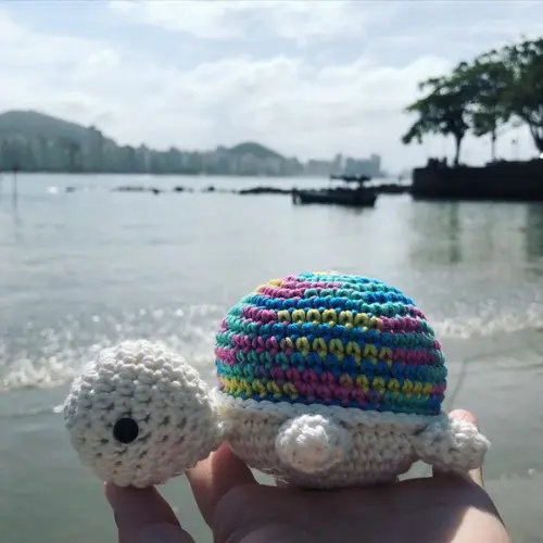 Tartaruga Amigurumi de crochê presente artesanal para crianças