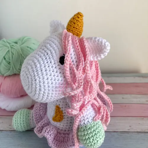 Unicórnio Bailarina Amgurumi de crochê presente para bebês e c