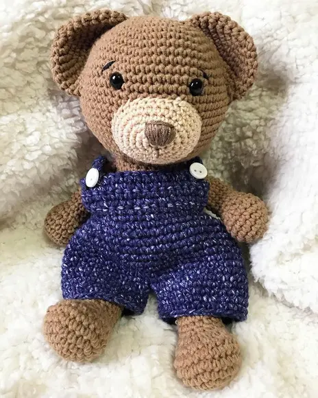 Ursinho Amigurumi de crochê presente para bebês e crianças