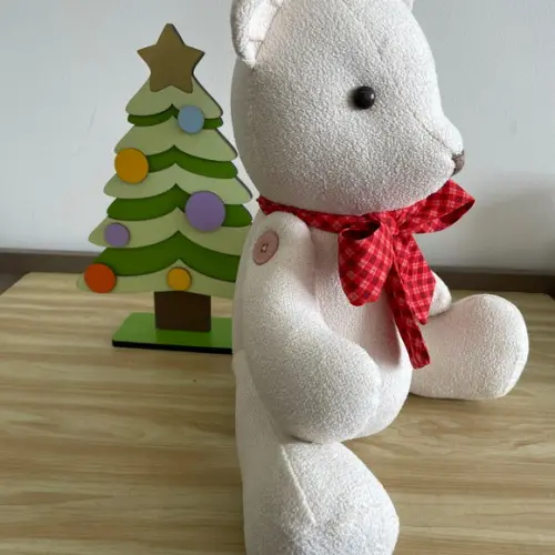 Ursinho de tecido decoração de natal artesanal