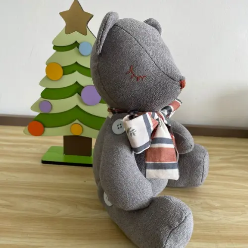 Ursinho de tecido decoração de natal artesanal