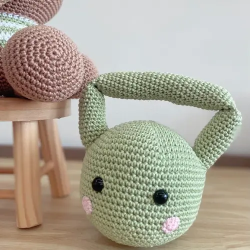 Urso Crossfit amigurumi de crochê presente feito à mão