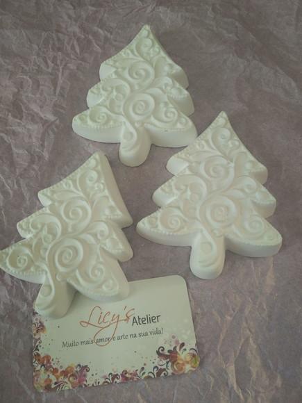 Kit 3 Pinheiro de Natal Gesso