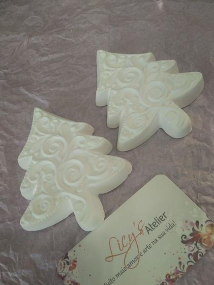 Kit 3 Pinheiro de Natal Gesso
