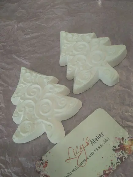 Kit 3 Pinheiro de Natal Gesso