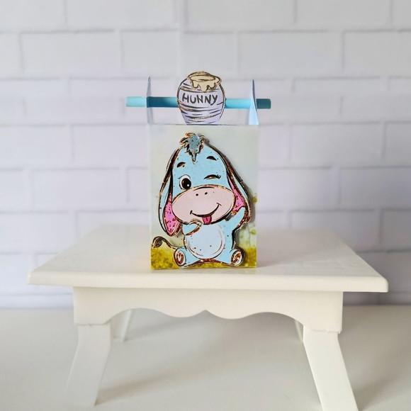 Caixa Canudo Clássica Ursinho Pooh Cute Aquarela