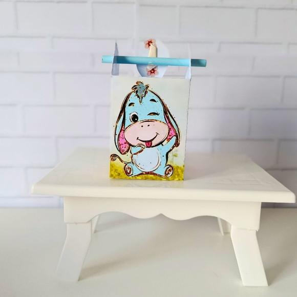 Caixa Canudo Clássica Ursinho Pooh Cute Aquarela