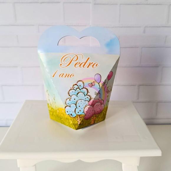 Caixa Coração Clássica Ursinho Pooh Cute Aquarela