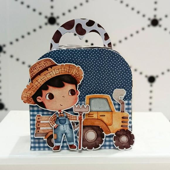 Caixa Maletinha Clássica Fazendinha Aquarela