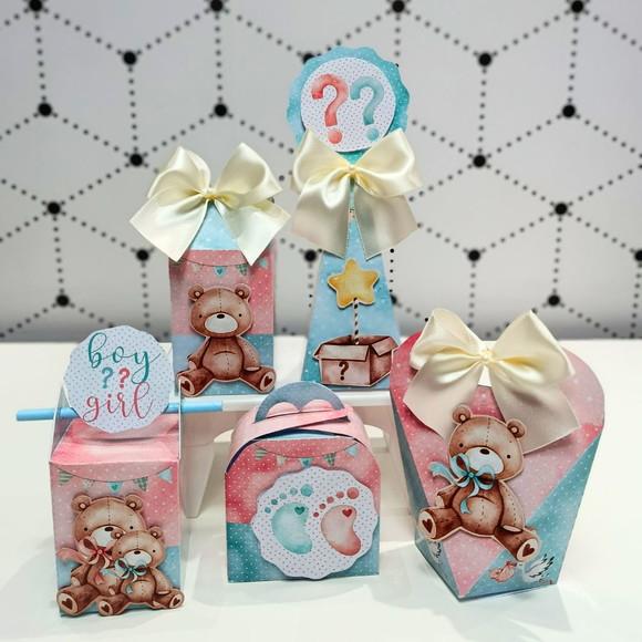Kit Festa Clássico Chá Revelação 25 Peças