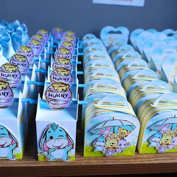 Kit Festa Clássico Ursinho Pooh Cute Aquarela 25 Peças