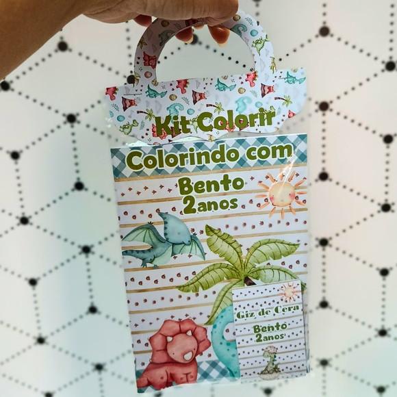Livrinho de Colorir- Dino Baby com Giz de Cera