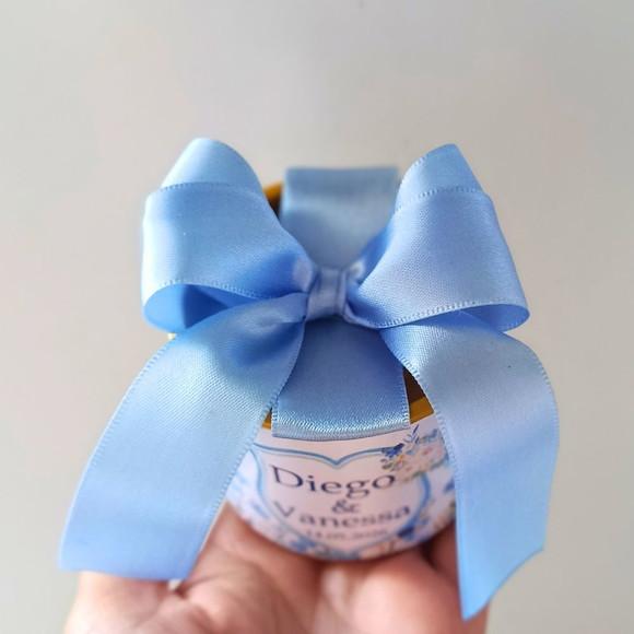 Mini Tubolatas 5x6 Personalizadas Casamento Azul Serenety