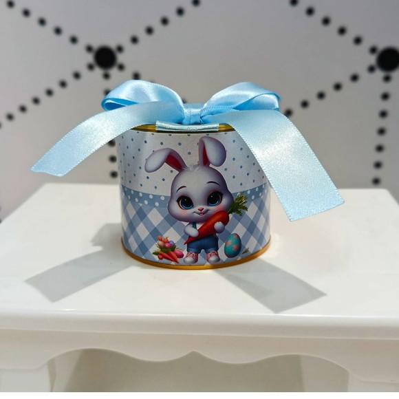 Mini Tubolatas 5x6 Personalizadas Páscoa Coelhinho Azul