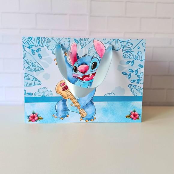 Sacola Personalizada Grande Stitch Azul