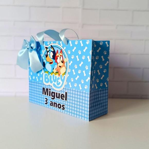 Sacolinha Personalizada (m 20x15 ) Bluey Azul