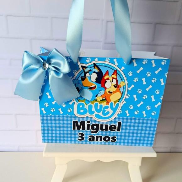Sacolinha Personalizada (m 20x15 ) Bluey Azul