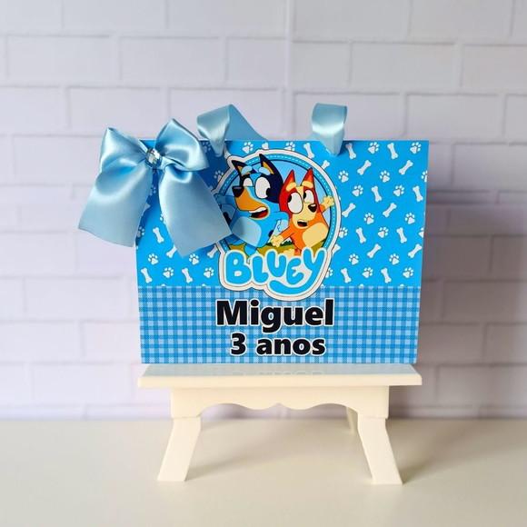 Sacolinha Personalizada (m 20x15 ) Bluey Azul