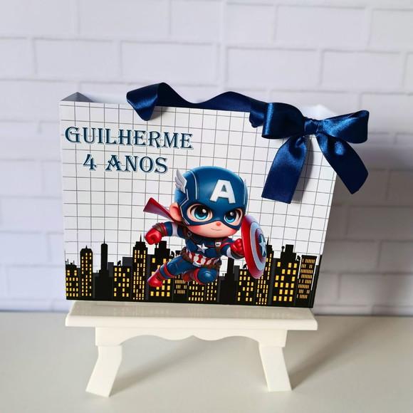 Sacolinha Personalizada (m 20x15 ) Capitão América Cute