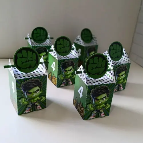 Caixa Canudo Clássica Hulk Cute
