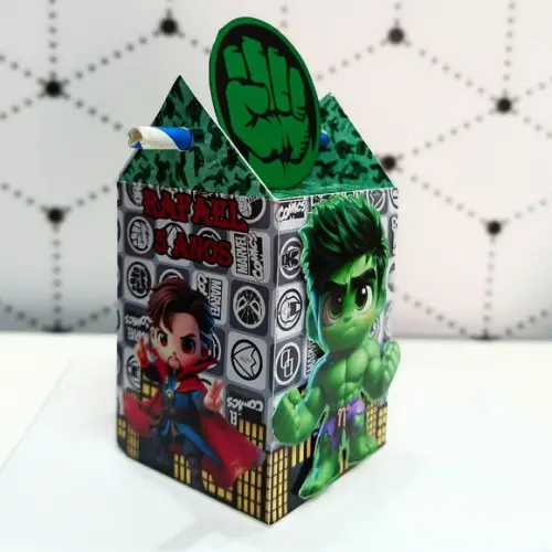 Caixa Canudo Clássica Vingadores Cute